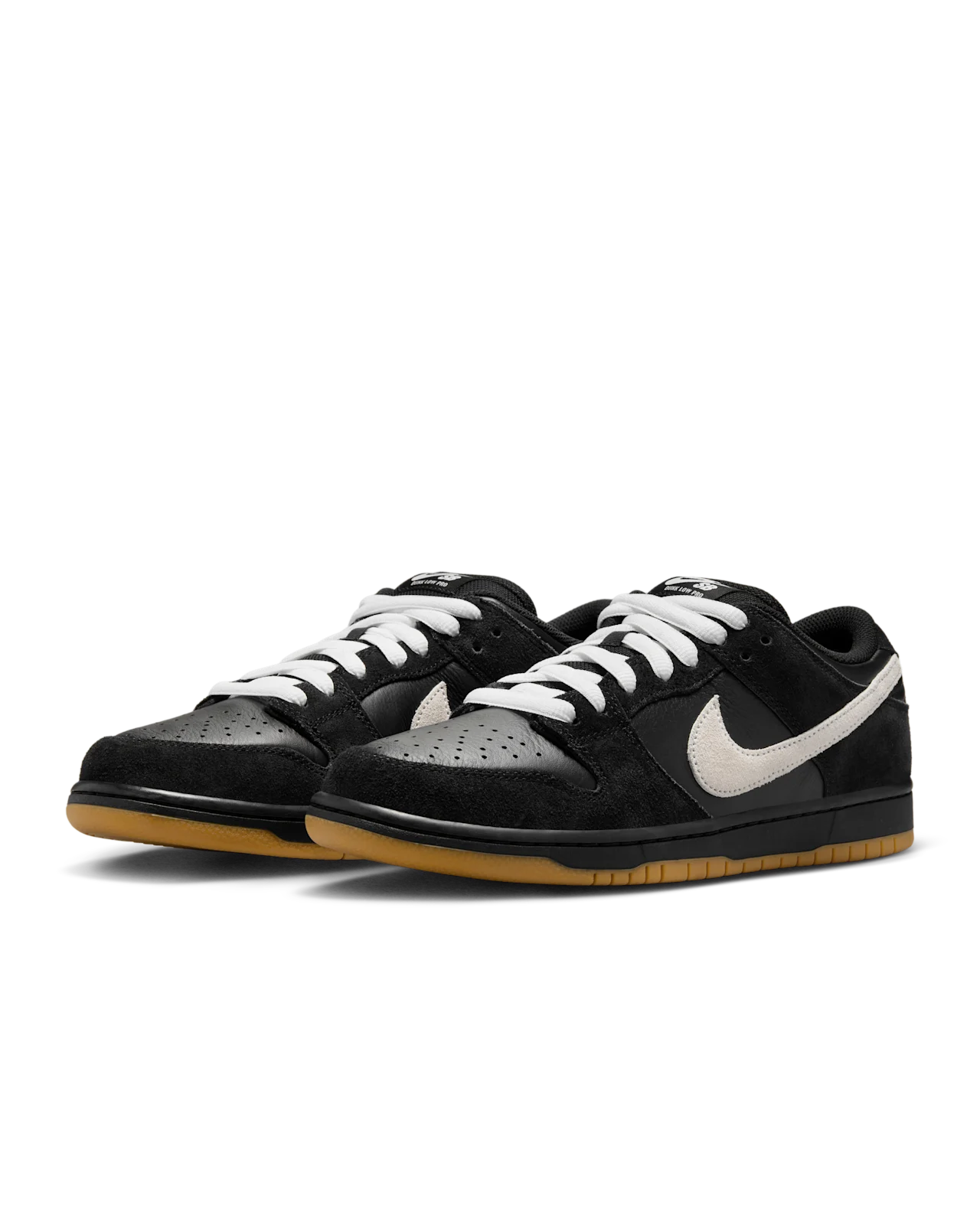 Nike SB Dunk Low Pro Black/White-Black-Gum Light Brown