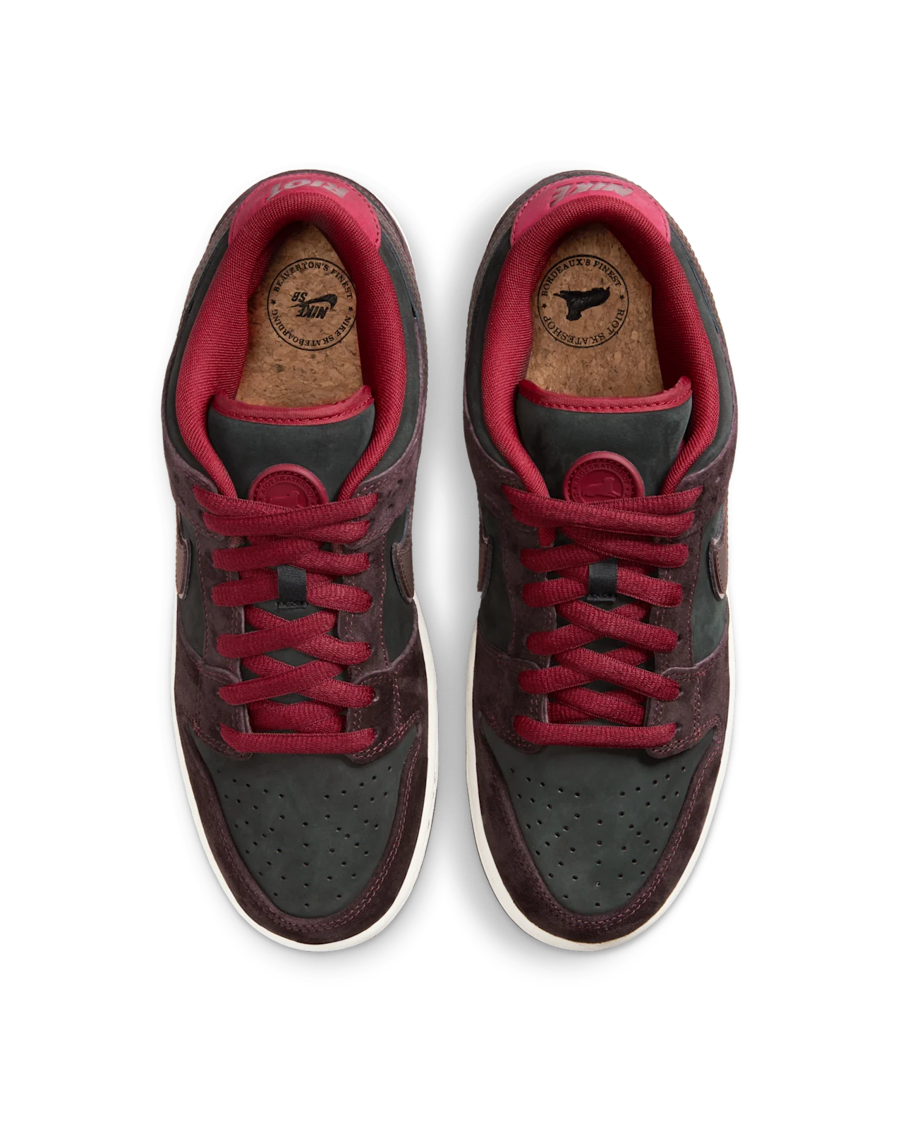 RIOT Skateshop x Nike SB Dunk Low Mahogany/Dark Beetroot/Team Red/Sail/Night Maroon