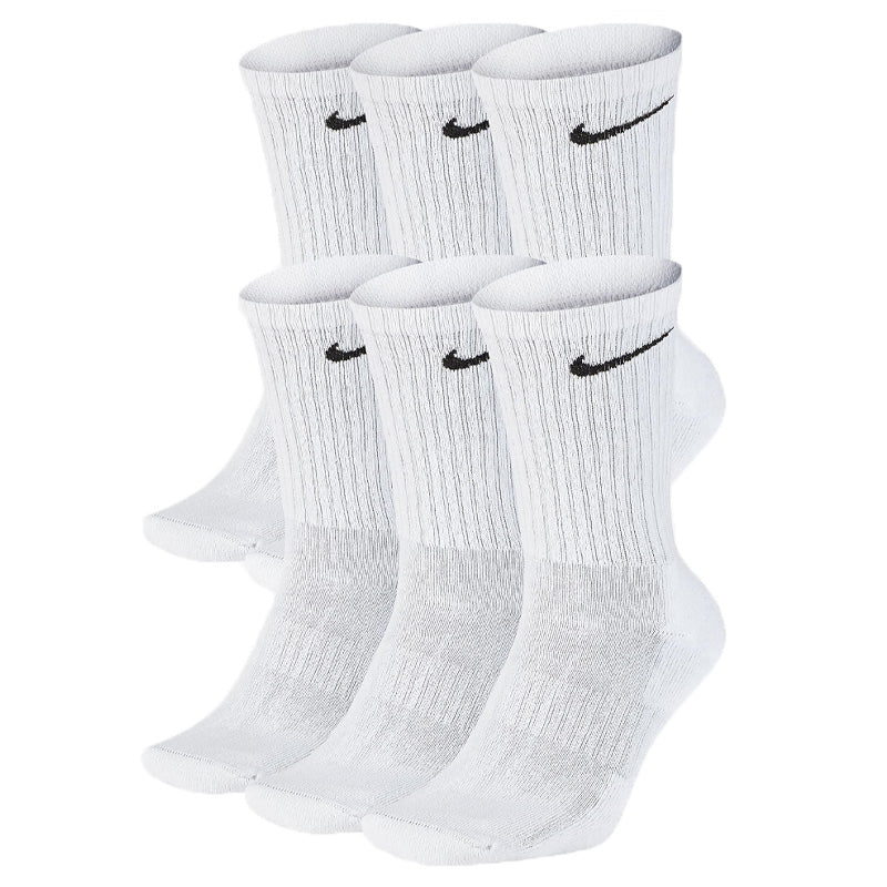 Nike SB Everyday Cush Crew Socks 6Pr White/Black