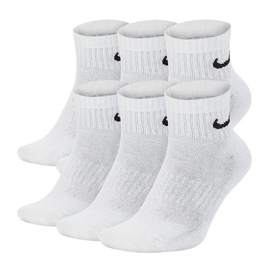 Nike SB Everyday Cushioned Ankle Socks 6Pr White/Black