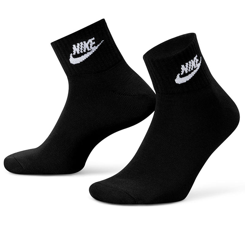 Nike SB Everyday Essential Ankle Socks Black/White (3 Pairs)