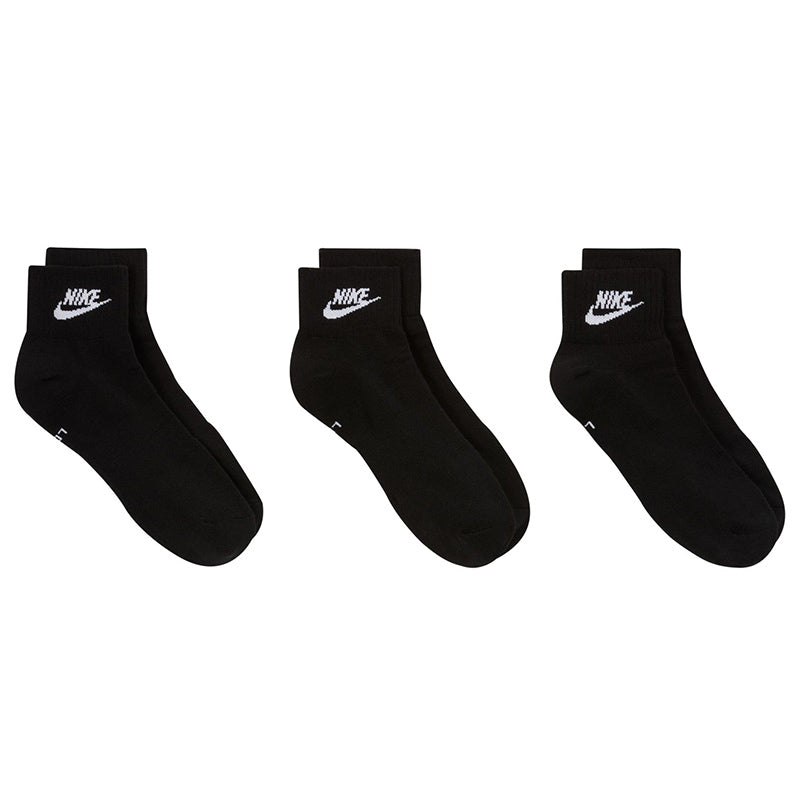 Nike SB Everyday Essential Ankle Socks Black/White (3 Pairs)