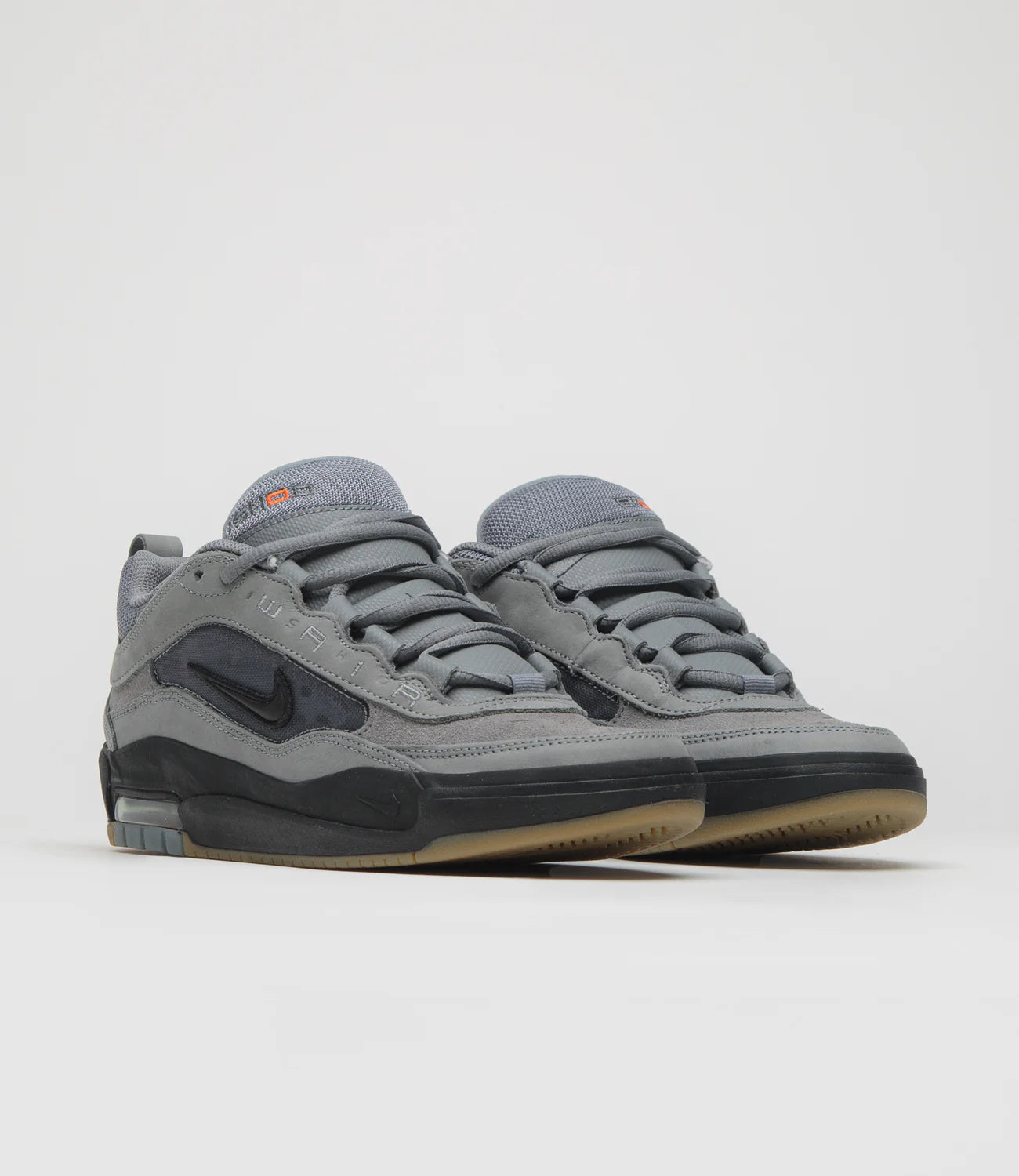Nike Air Max Ishod Iso Cool Grey/Black-Cool Grey-Dk Grey-Gum Lt Brown-Safety Orange