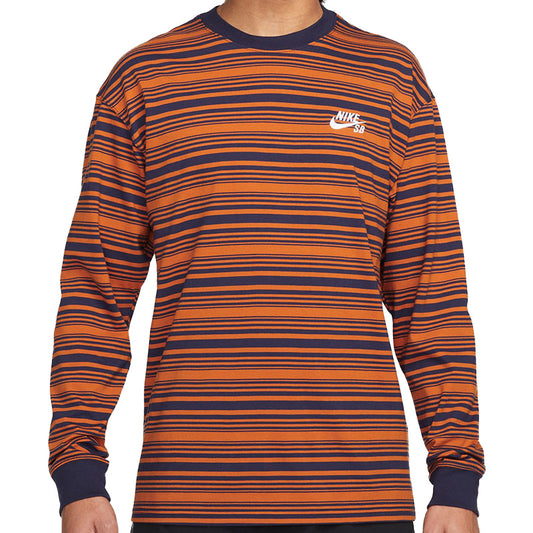 Nike SB Stripe Longsleeve T-Shirt Purple Ink/Campfire Orange