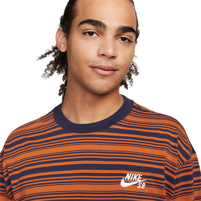 Nike SB Stripe Longsleeve T-Shirt Purple Ink/Campfire Orange