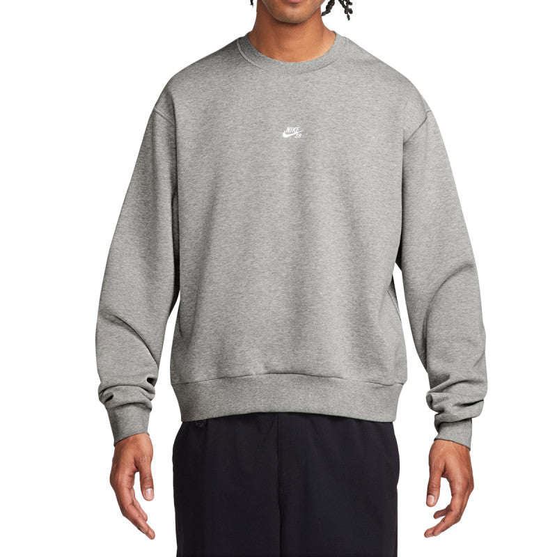 Nike SB Sweater Essentials Logo Dark Grey Heather/White