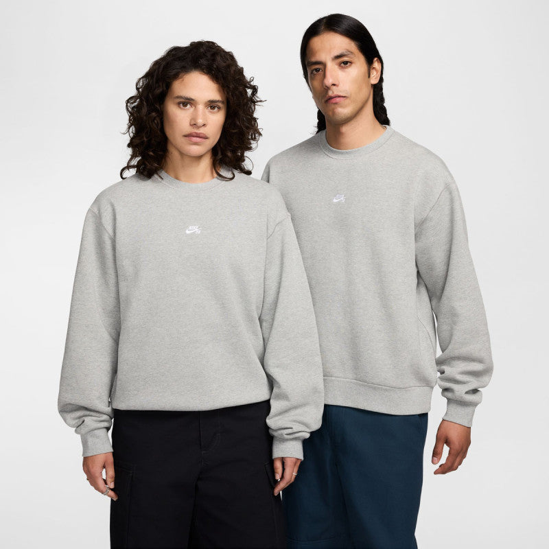 Nike SB Sweater Essentials Logo Dark Grey Heather/White