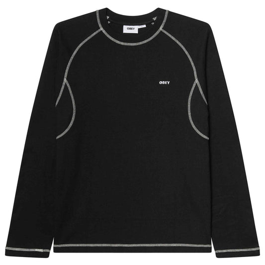 Obey Aaron Contrast Stitch Longsleeve T-Shirt Black
