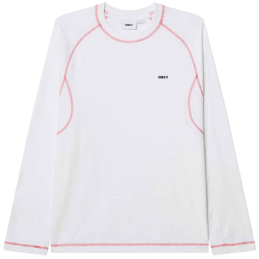 Obey Aaron Contrast Stitch Longsleeve T-Shirt White