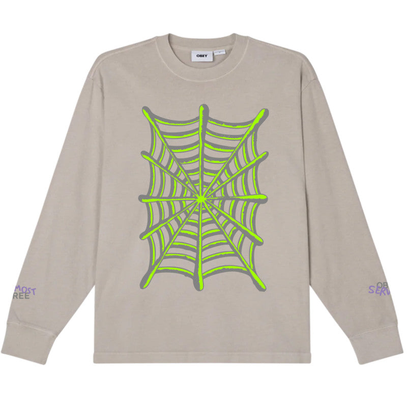 Obey Almost Free Obey Longsleeve T-Shirt Silver Grey