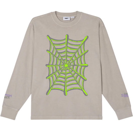 Obey Almost Free Obey Longsleeve T-Shirt Silver Grey