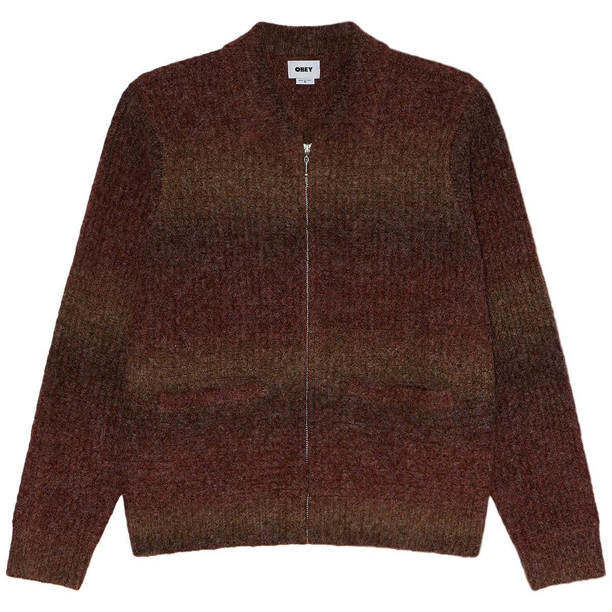 Obey Anton Gradient Cardigan Brown