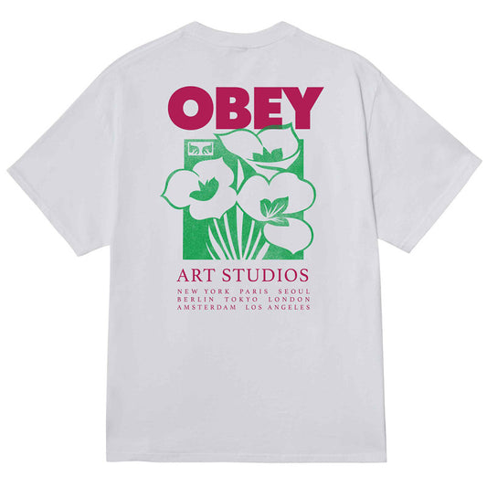Obey Art Studio Flowers T-Shirt White