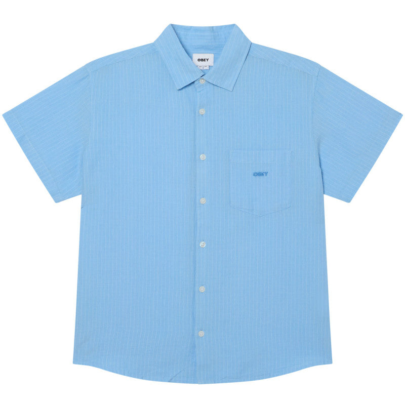 Obey Barry Woven Shirt Sky Blue