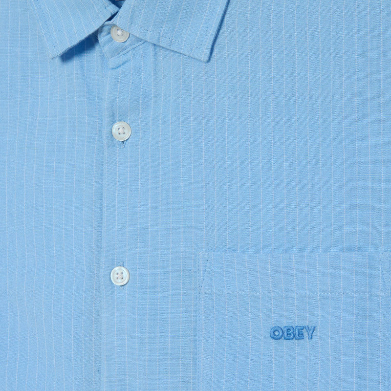 Obey Barry Woven Shirt Sky Blue