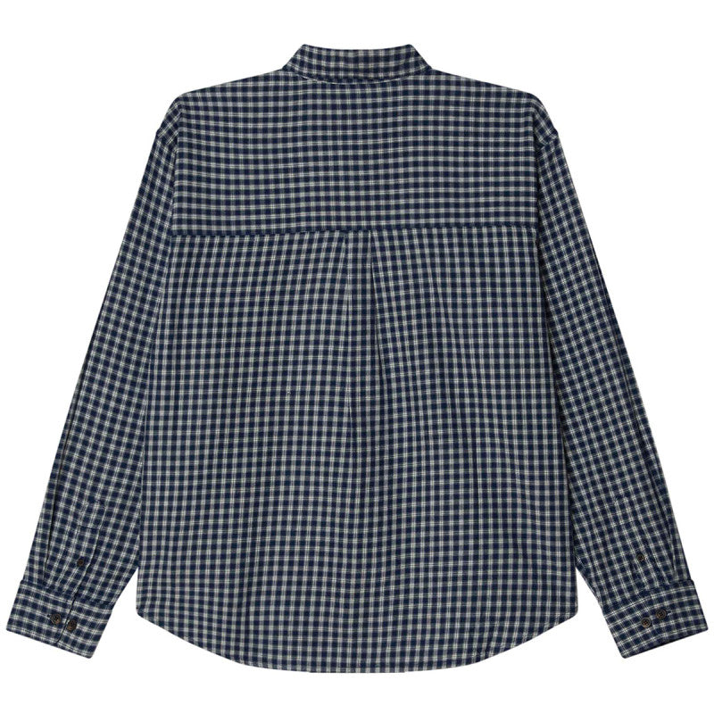 Obey Bigwig Andy Woven Longsleeve Shirt Academy Navy