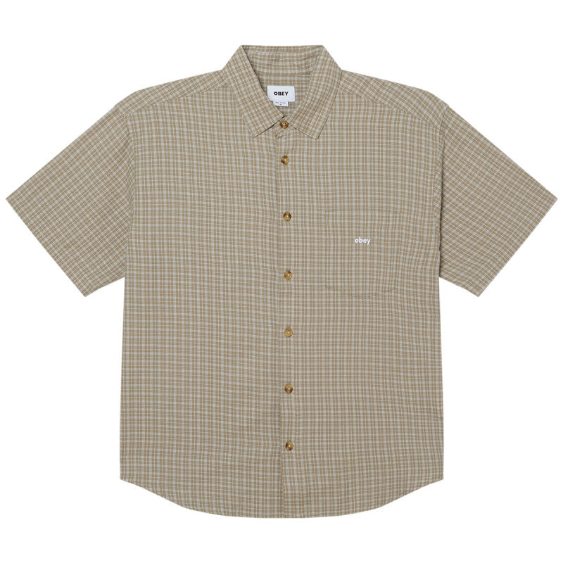 Obey Bigwig Ian Woven Shirt Dried Sage