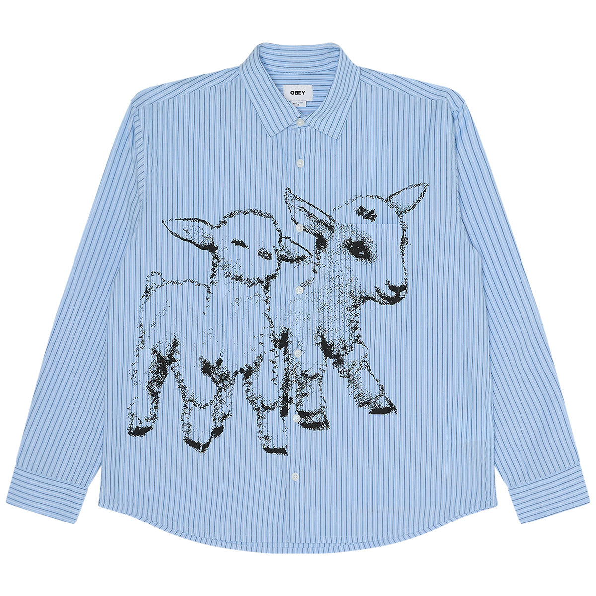 Obey Billy Longsleeve Shirt Light Blue