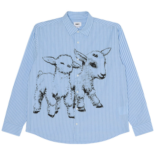 Obey Billy Longsleeve Shirt Light Blue