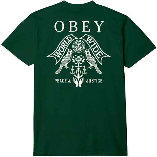 Obey Birds Of Justice T-Shirt Forest Green