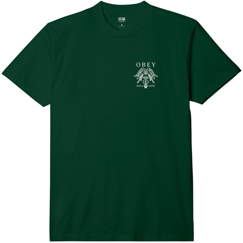 Obey Birds Of Justice T-Shirt Forest Green