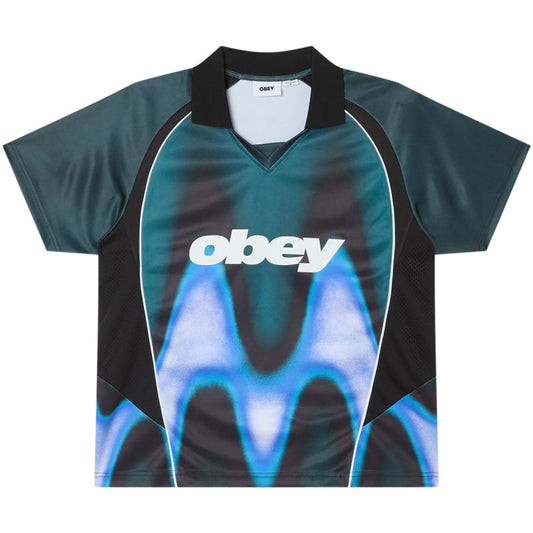Obey Blurred Soccer Jersey Dark Teal