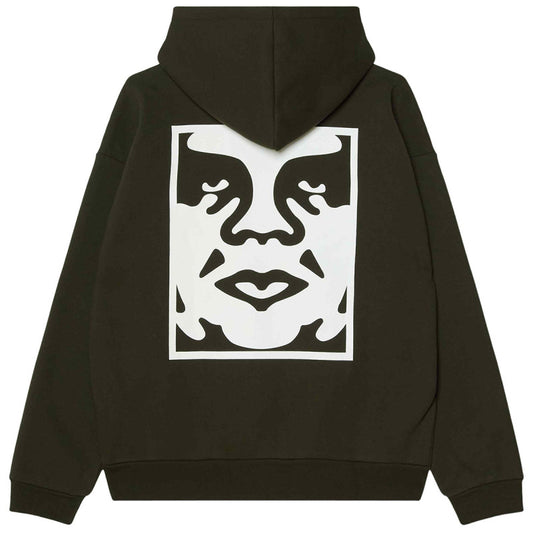 Obey Bold Icon Extra Heavy Hooded Sweater Rosin