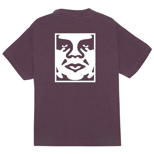 Obey Bold Icon Face T-Shirt Pigment Plum Perfect