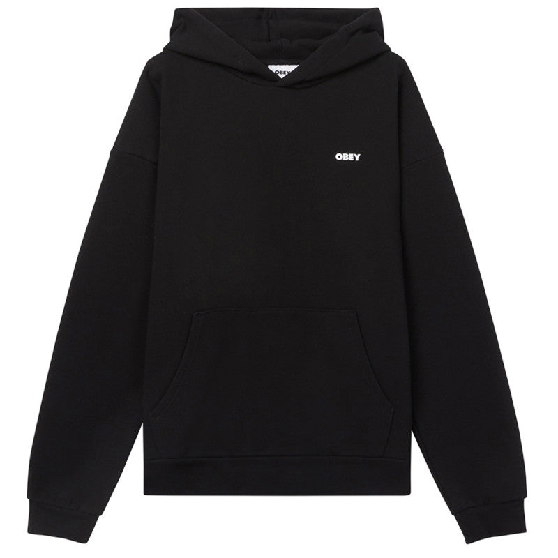 Obey Bold Star Extra Heavy Hooded Sweater Black