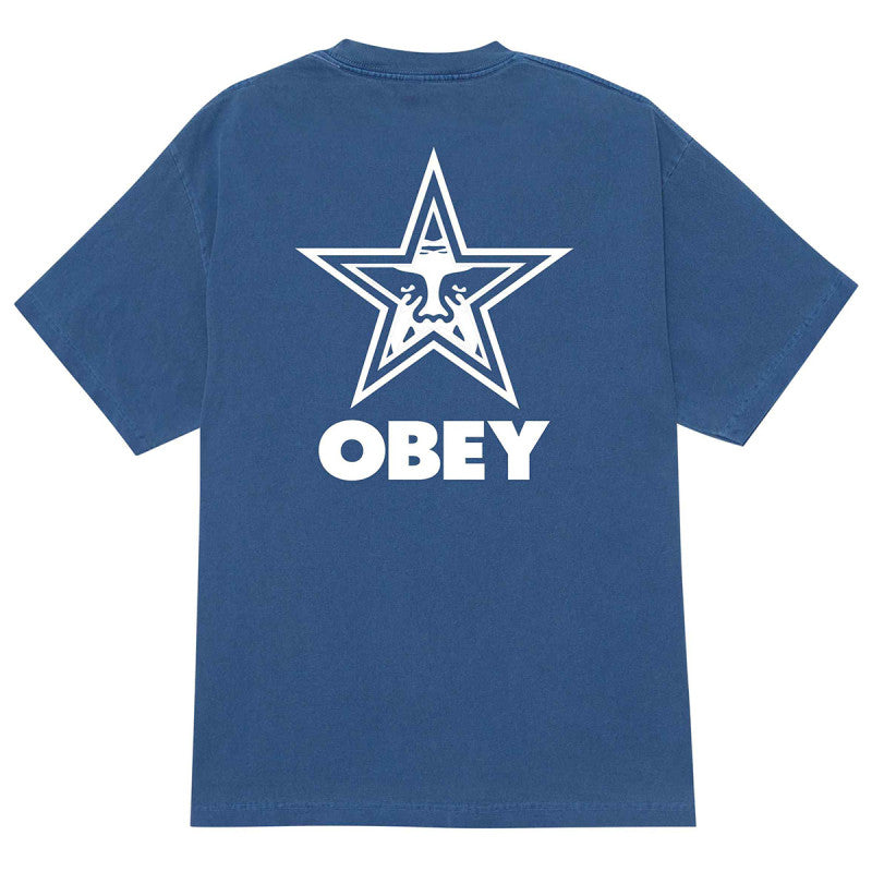 Obey Bold Star T-Shirt Pigment Dark Denim