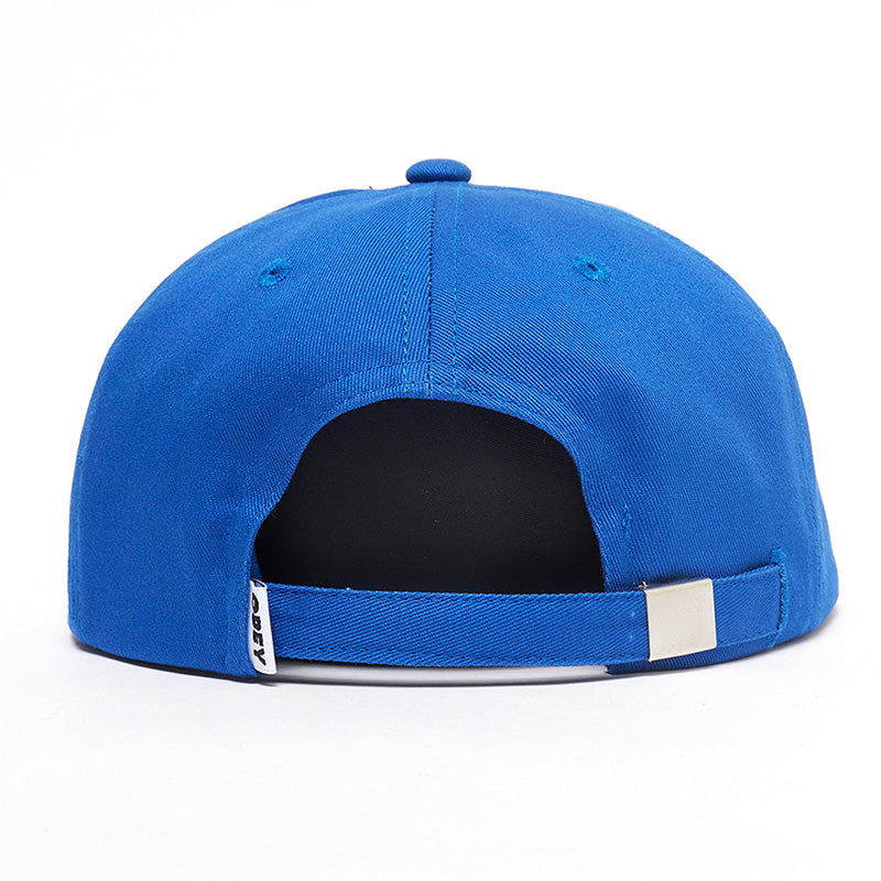 Obey Bold Twill 6 Panel Strapback Cap Surf Blue