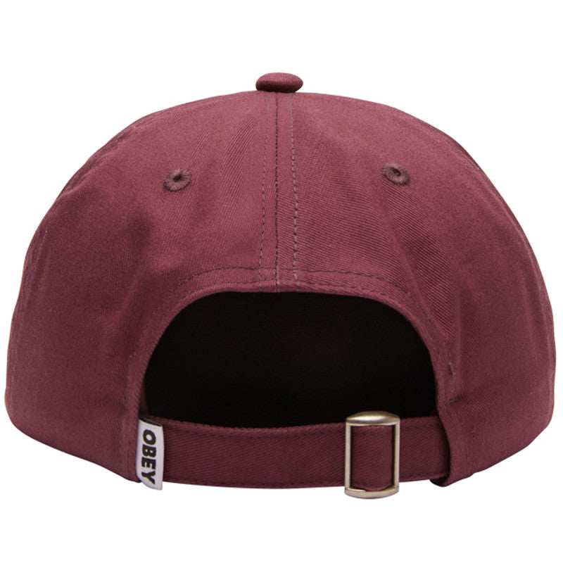 Obey Bold Twill 6 Panel Strapback Cap Vino