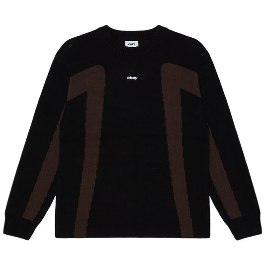 Obey Brann Sweater Digital Black