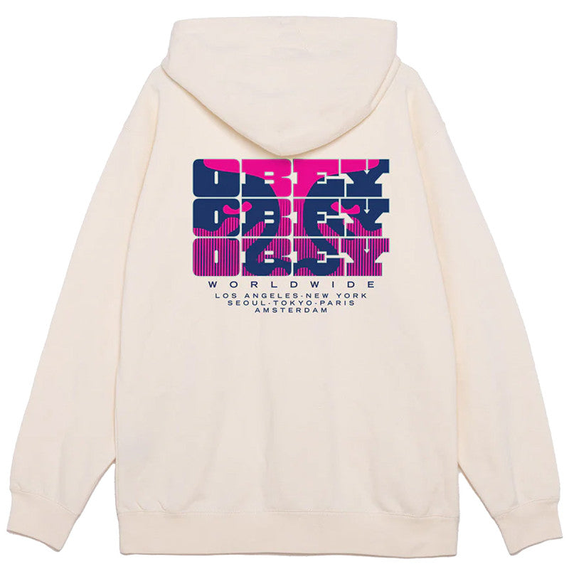 Obey Brick By Brick Hooded Sweater Unbleached