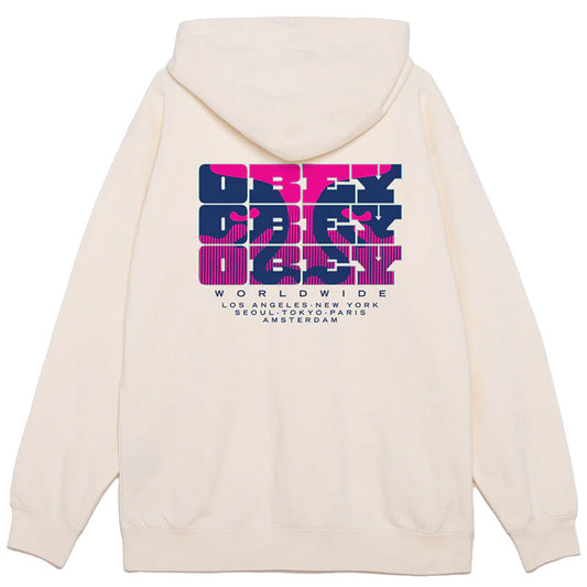 Obey Brick By Brick Hooded Sweater Unbleached