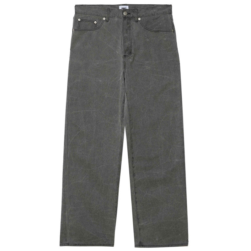 Obey Classic Wrinkle Baggy Denim Pant Black Wrinkle Wash