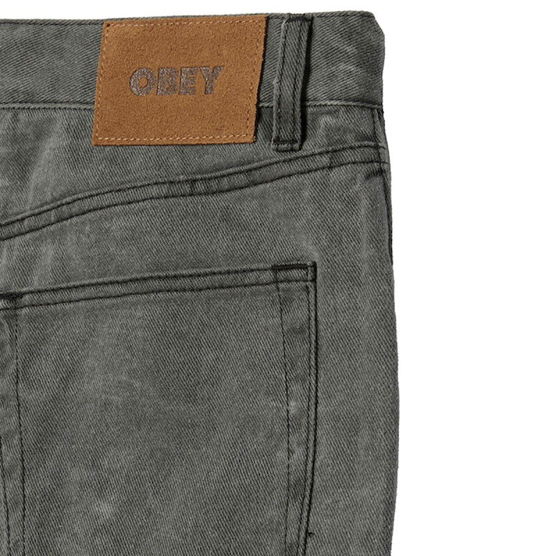 Obey Classic Wrinkle Baggy Denim Pant Black Wrinkle Wash