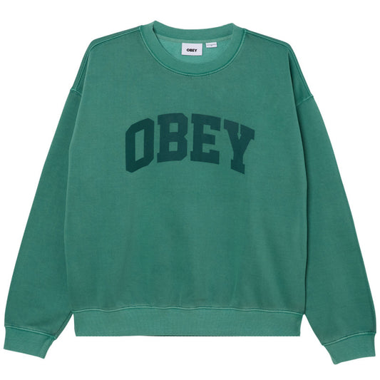 Obey Collegiate Pigment Crewneck Sweater Pigment Rainforest