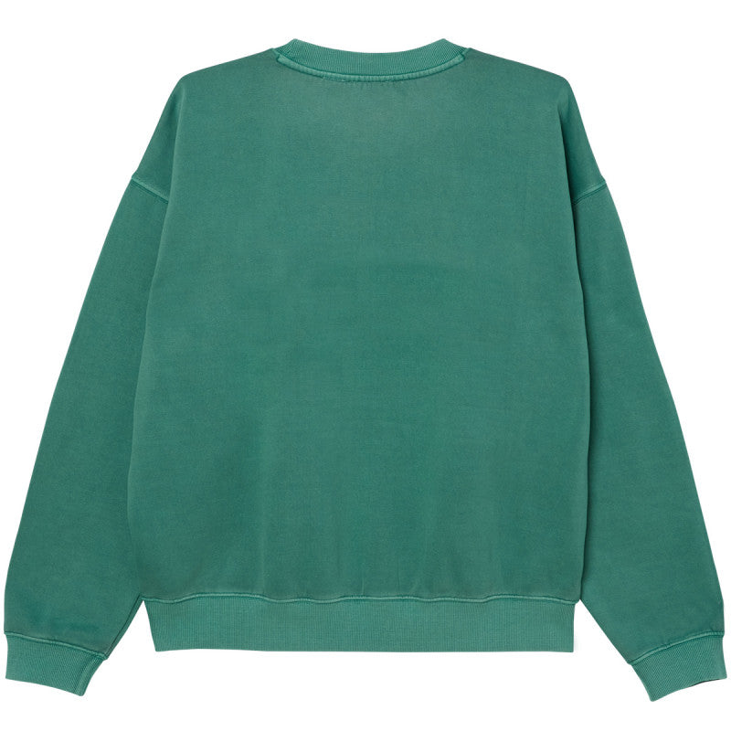 Obey Collegiate Pigment Crewneck Sweater Pigment Rainforest