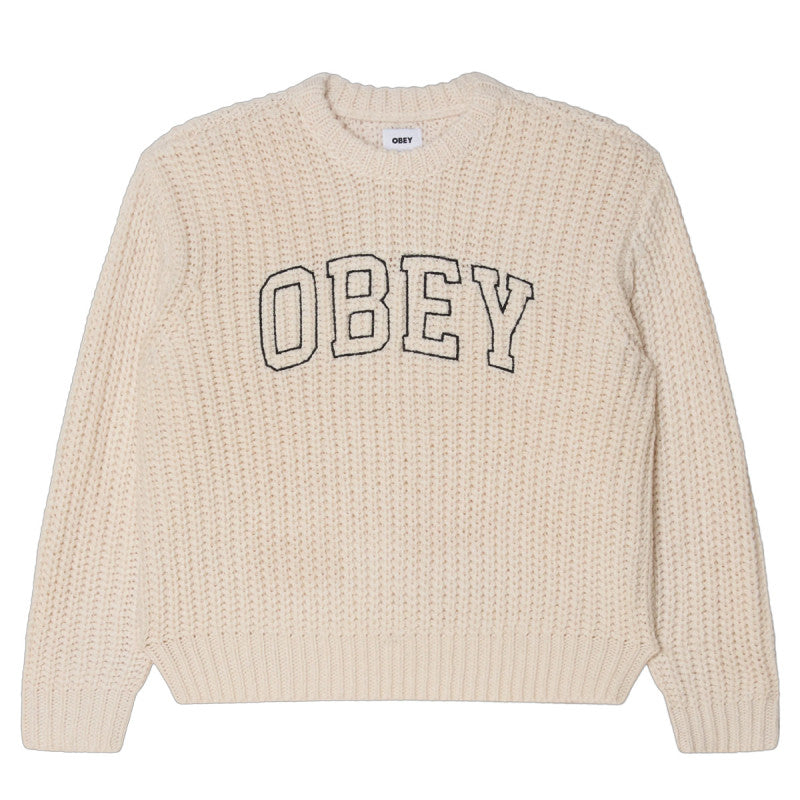 Obey Collegiate Sweater Whisper White