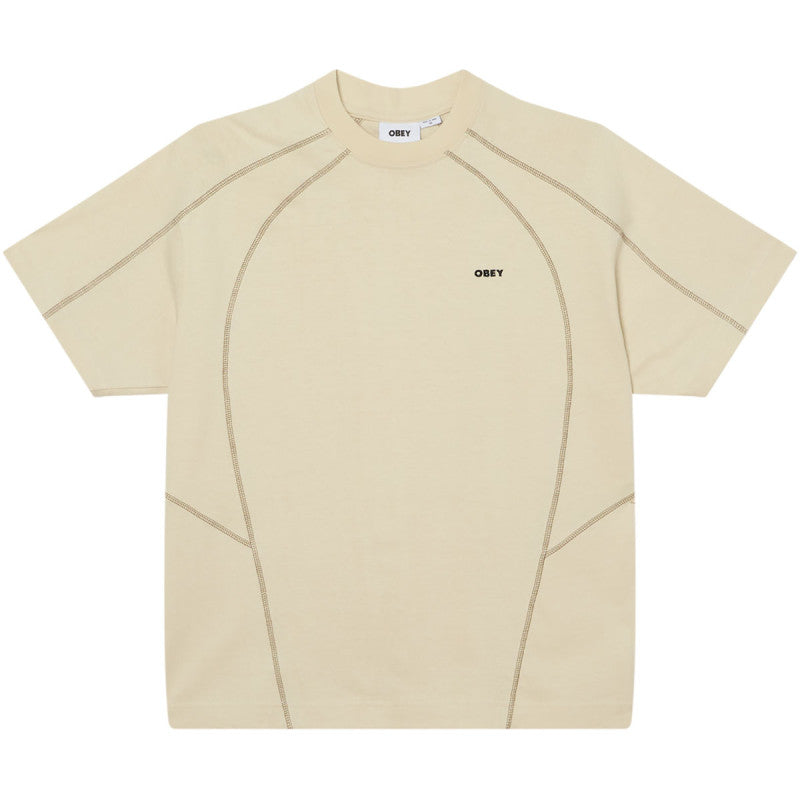 Obey Contrast Stitch T-Shirt Silver Birch