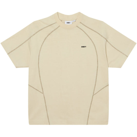 Obey Contrast Stitch T-Shirt Silver Birch