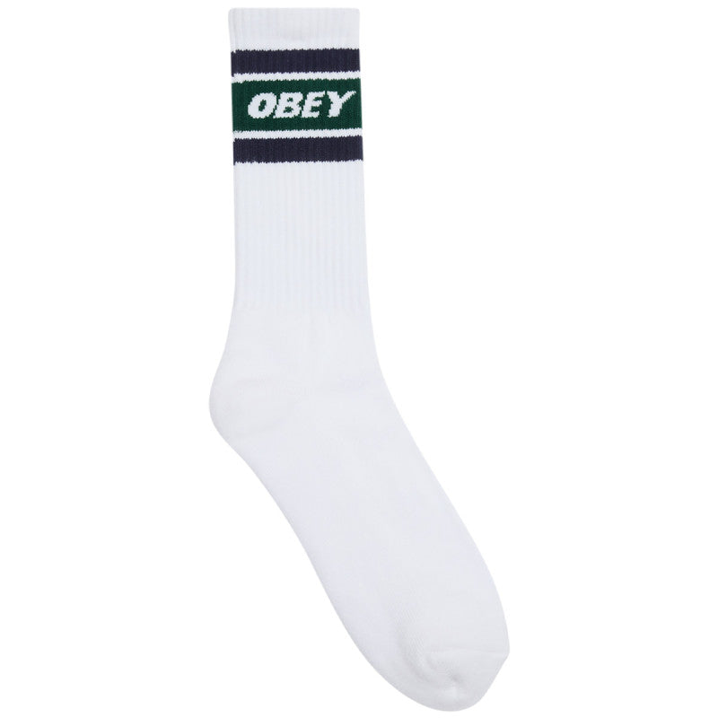 Obey Cooper II Socks White/Eden Green