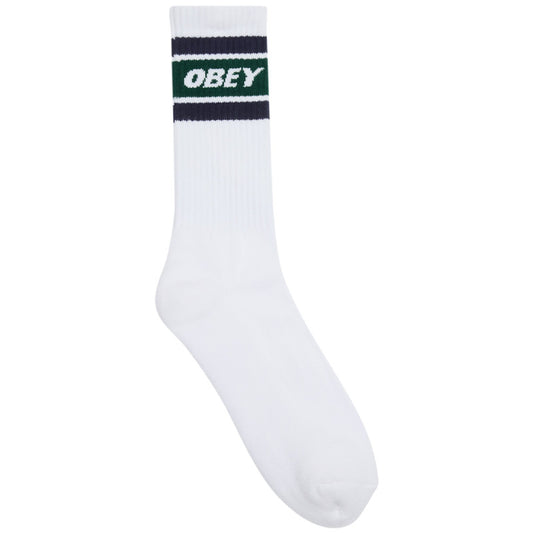 Obey Cooper II Socks White/Eden Green