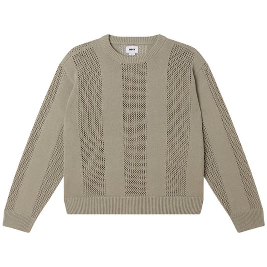 Obey Crochet Sweater London Fog