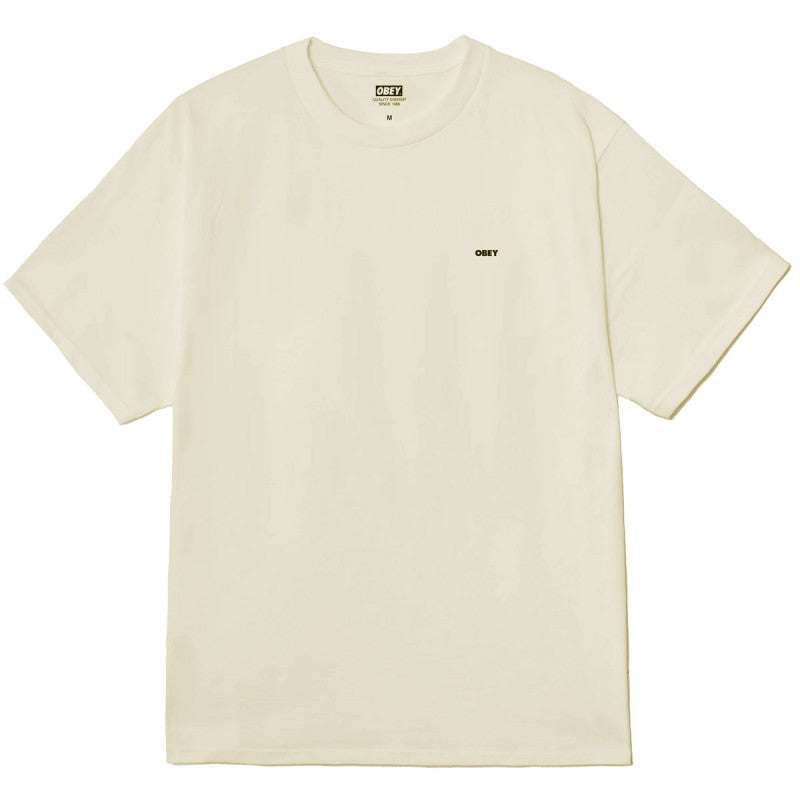 Obey Cropped Icon T-Shirt Cream