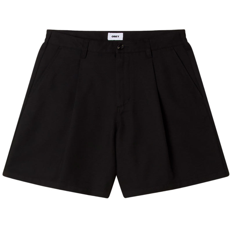 Obey Dean Pleated Short Black