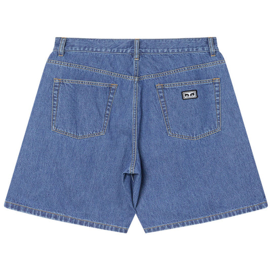 Obey Emerson Denim Short Salty Blue Stone Wash
