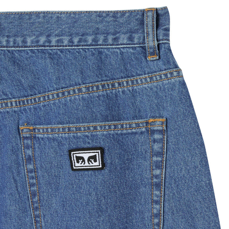Obey Emerson Denim Short Salty Blue Stone Wash