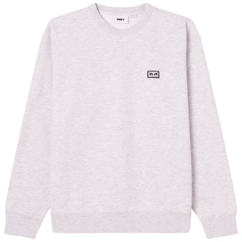 Obey Established Works Eyes II Crewneck Sweater Ash Grey